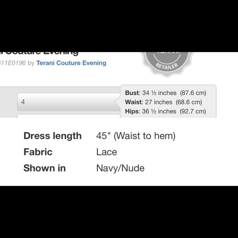 Terani Couture gown nwot - Picture 8 of 8